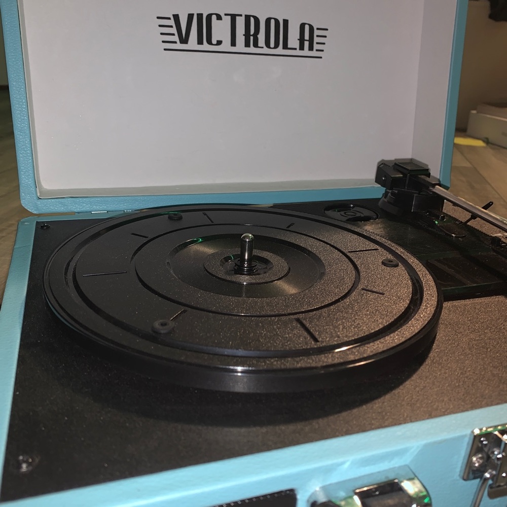 Almost new Victrola record player with bluetooth.